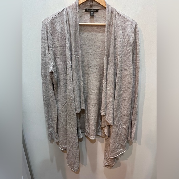 Tommy Bahama Sweaters - Tommy Bahama Beige Cardigan Sweater with Waterfall Hem